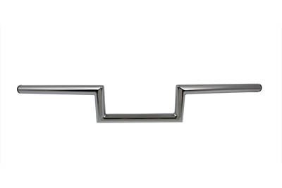 Chrome 1 inch Z Handlebar w/o Indent for Harley & Choppers
