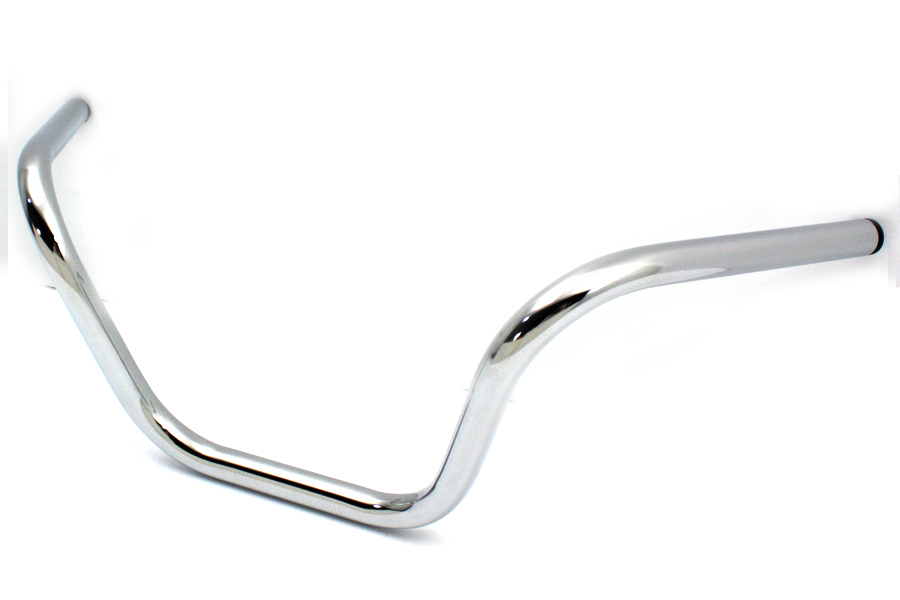 Chrome Mini-Buckhorn Indented Handlebar for Harley & Custom