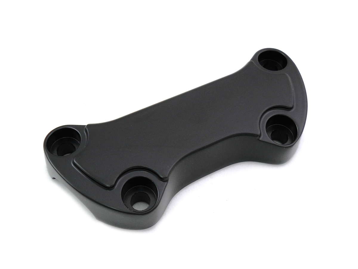 Black Smooth Handlebar Clamp Cover for 1999-UP Big Twins