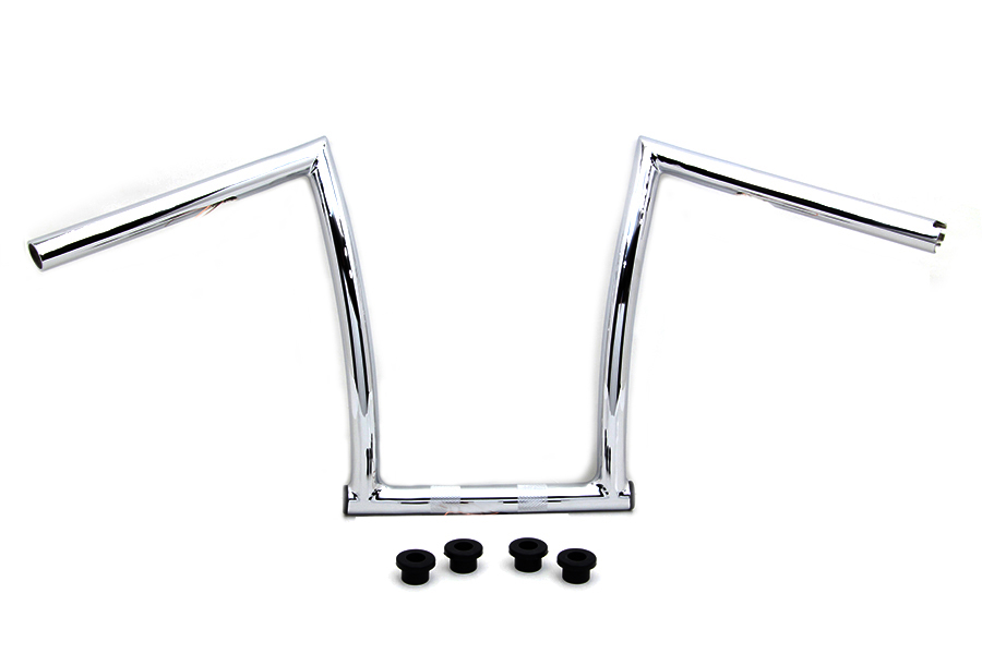 13" Chrome Chizeled Z-Bar Handlebar with Indents