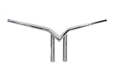 Chrome Flying V-Bar Handlebar with Indents for Big Twin & XL