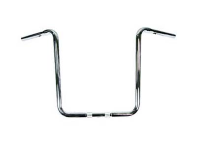 Wide Body Ape Hanger Handlebar with Indents 17" Rise - 1-1/4" Bars