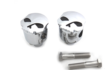 Chrome Skull 2" Riser Set for 1" Bars