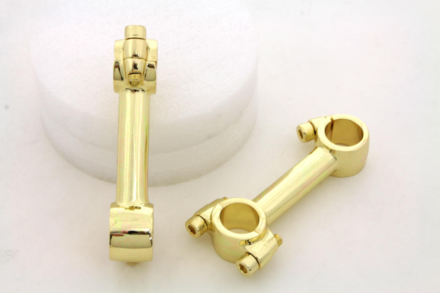 4" Dog Bone Riser Set Polished Brass