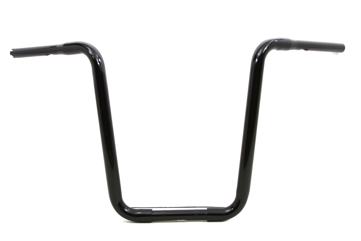 17" Black Narrow Body Ape Hanger 1-1/4" Handlebar With Indents