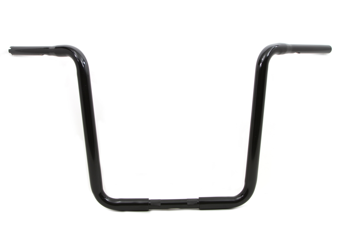17' Black Wide Body Ape Hanger 1-1/4" Handlebar With Indents