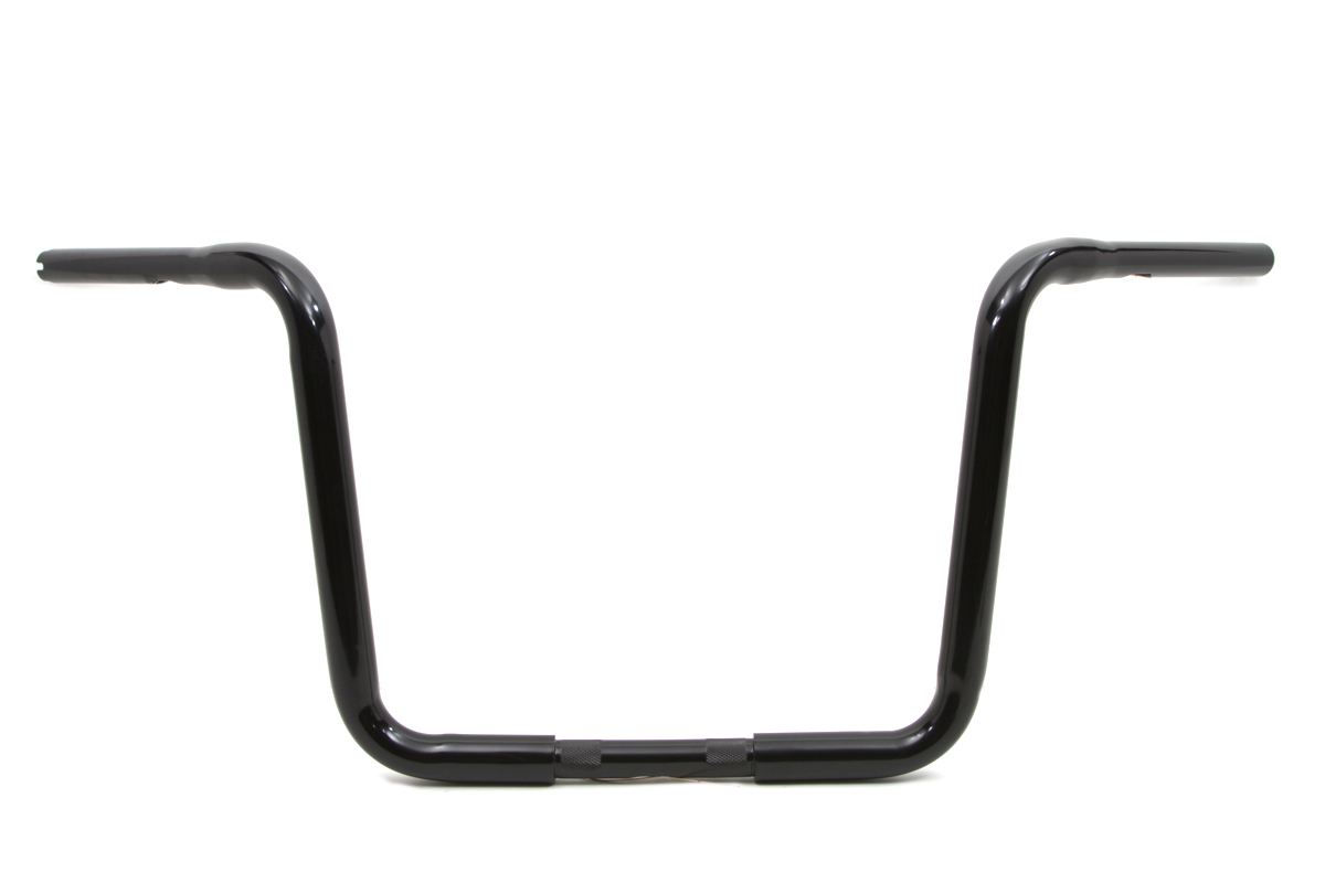 14" Black Wide Body Ape Hanger 1-1/4" Handlebars With Indents