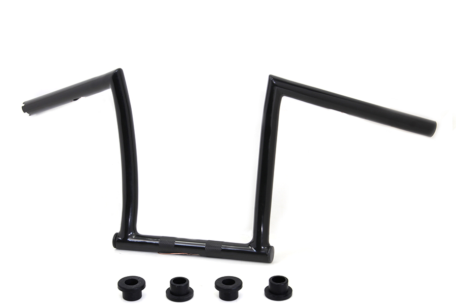 11" Black Chizeled Z-Bar Handlebar with Indents