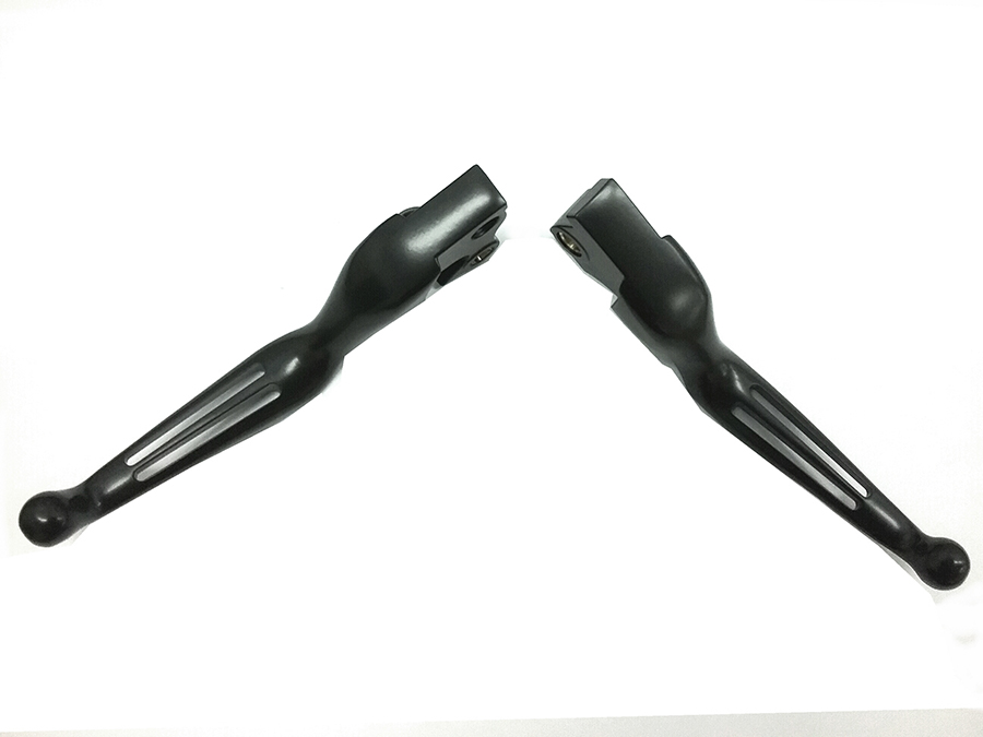 Black Slotted XL 2014-UP Sportsters Hand Lever Set