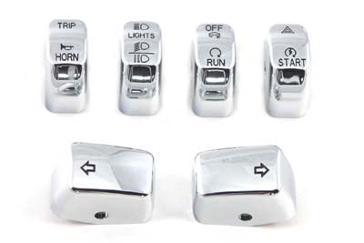 Chrome Switch Cover Set for Harley 2012 FXD, FLST & FXST