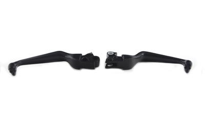 Black Contour Hand Lever Set Skull Ends for FXD 2008-UP