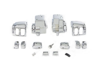 Handlebar Switch Housing Kit Chrome for Harley FLHT 1996-UP