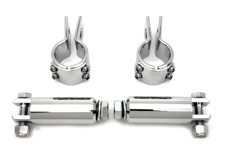 Footpeg Mount Kit Chrome 1-1/4 inch for Big Twin & XL Sportster