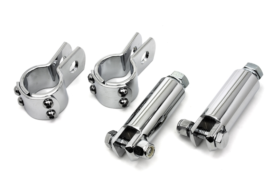 Footpeg Mount Kit Chrome 1-1/4 inch for Big Twin & XL Sportster