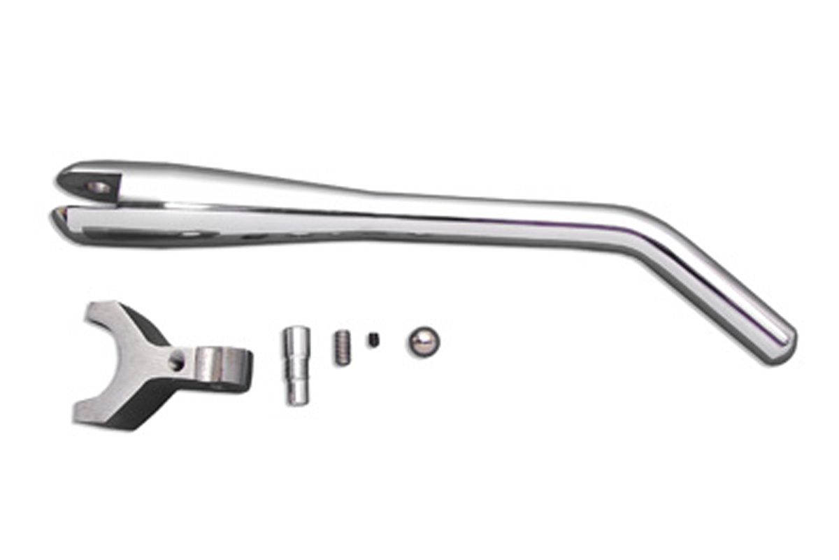 Chrome 1 1/8 inch Weld On Kickstand Assembly for Harley Big Twin