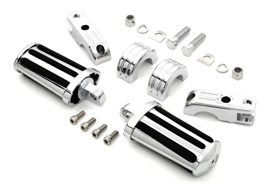 Railer Style Chrome Mega Peg Set for Big Twin & XL Sportster