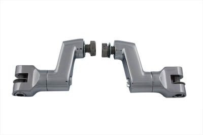 Chrome 2 in. Offset 3 in. Extension Footpeg Mount Kit for Harley & Cus