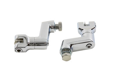 Chrome 2 in. Offset 3 in. Extension Footpeg Mount Kit for Harley & Cus
