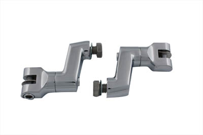 Chrome 2 in. Offset 3 in. Extension Footpeg Mount Kit for Harley & Cus
