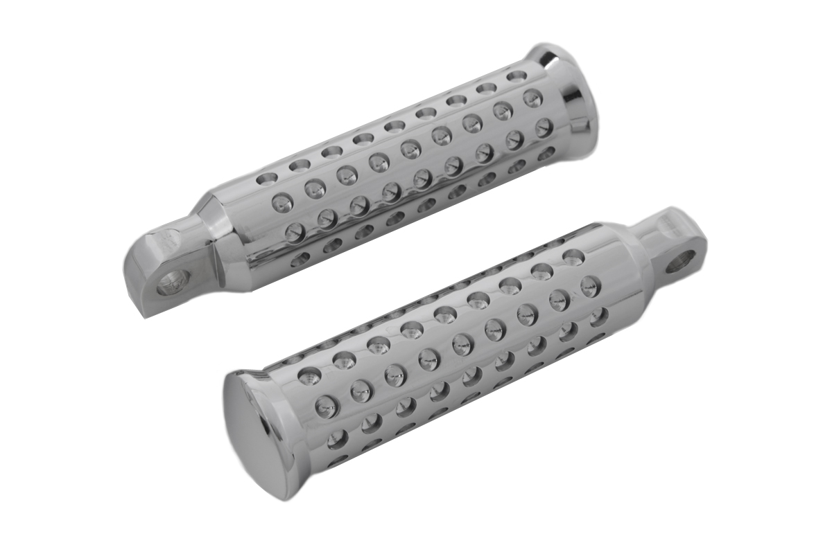 Chrome Micro Holes Footpeg Set with Male End