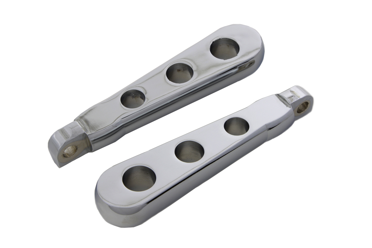 Chrome Spoon Footpeg Set for Female Mounting Block