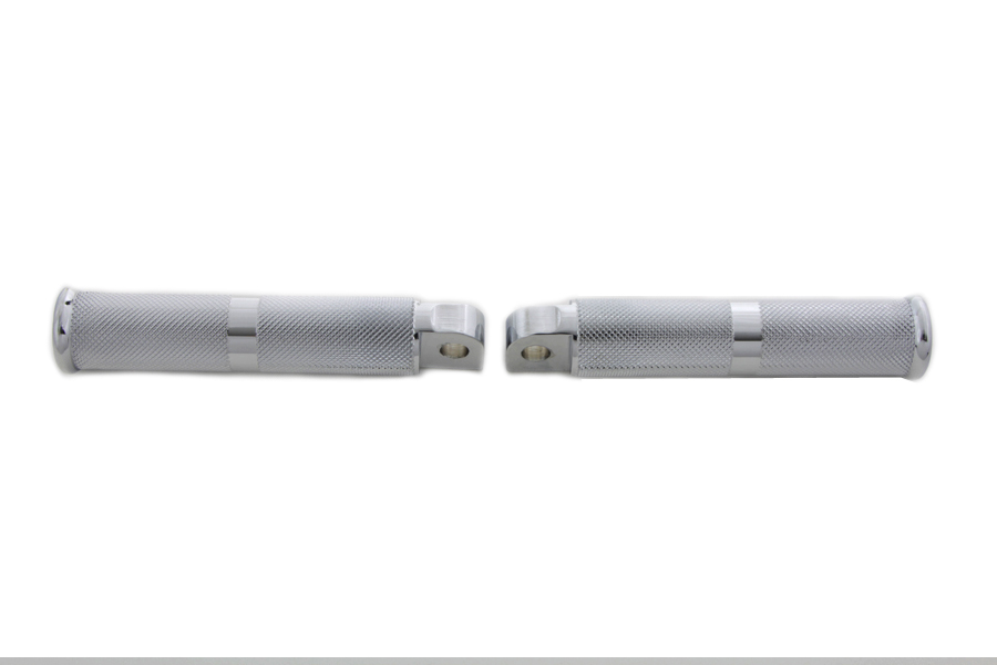 Chrome Hollow Knurled Footpeg Set for Female Mounting Block