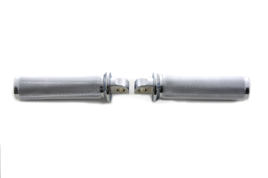 Chrome Flange Knurled Footpeg Set