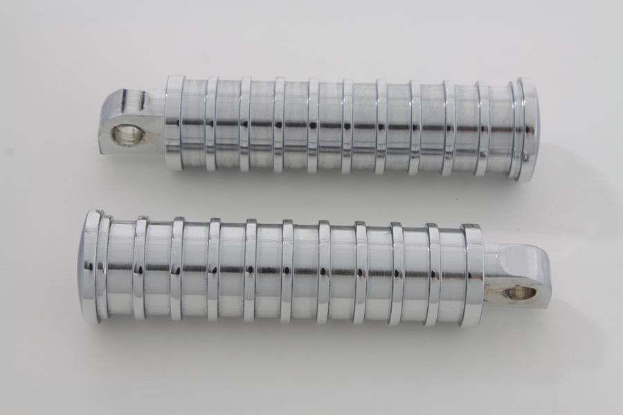 Chrome Light Grooves Footpeg Set Male End