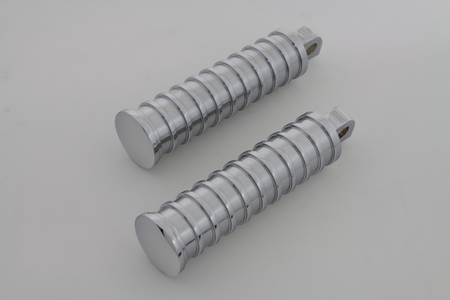 Chrome Light Grooves Footpeg Set Male End