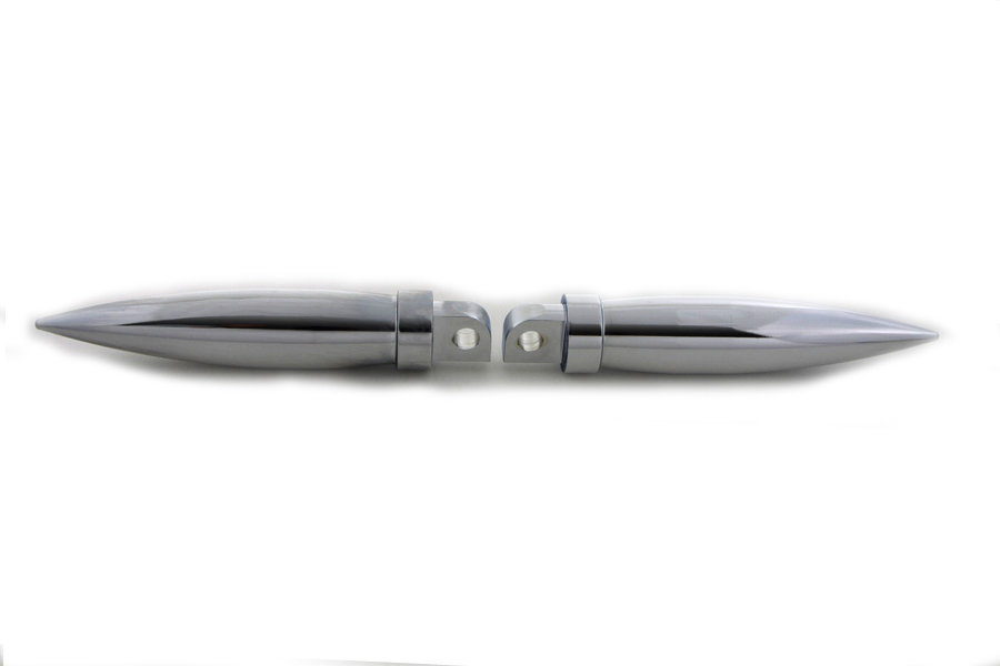 Chrome Long Torpedo Style Footpeg Set Male End