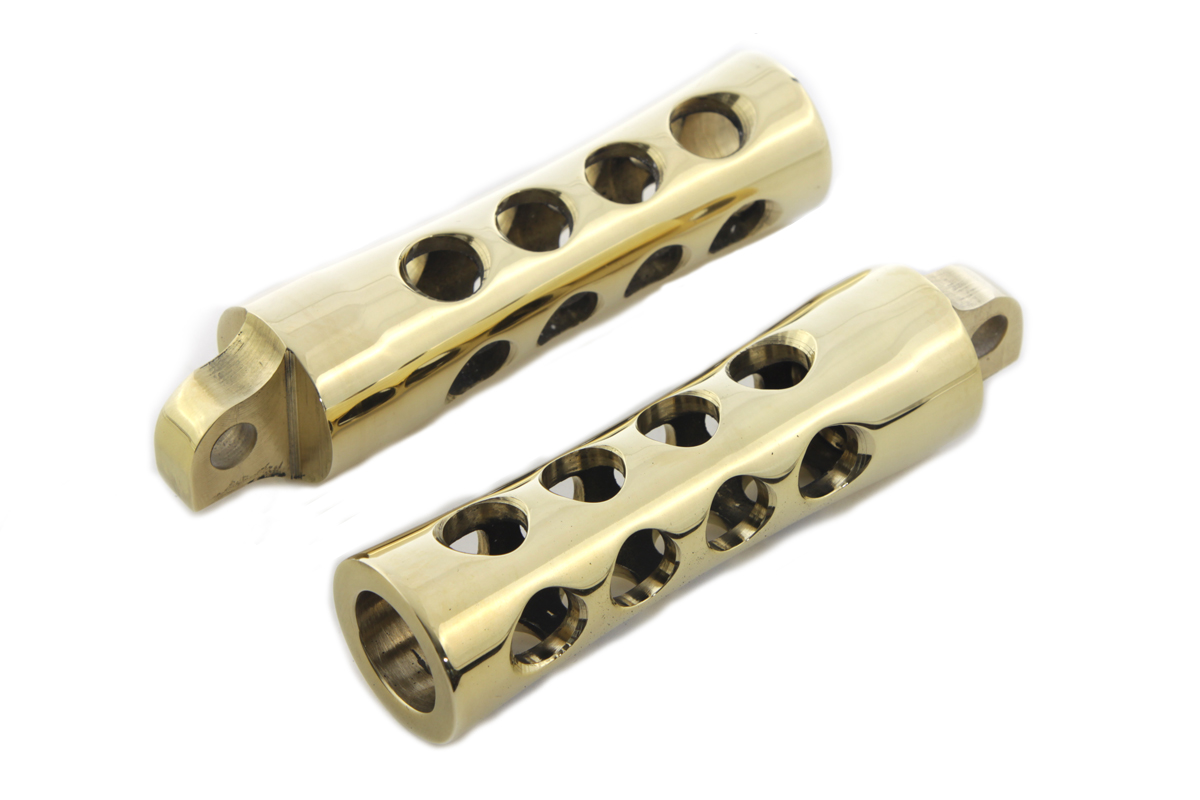 Brass Concave Footpeg Set for Female Mounting Block