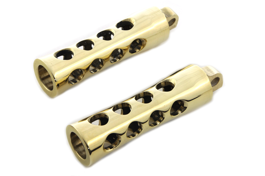 Brass Concave Footpeg Set for Female Mounting Block