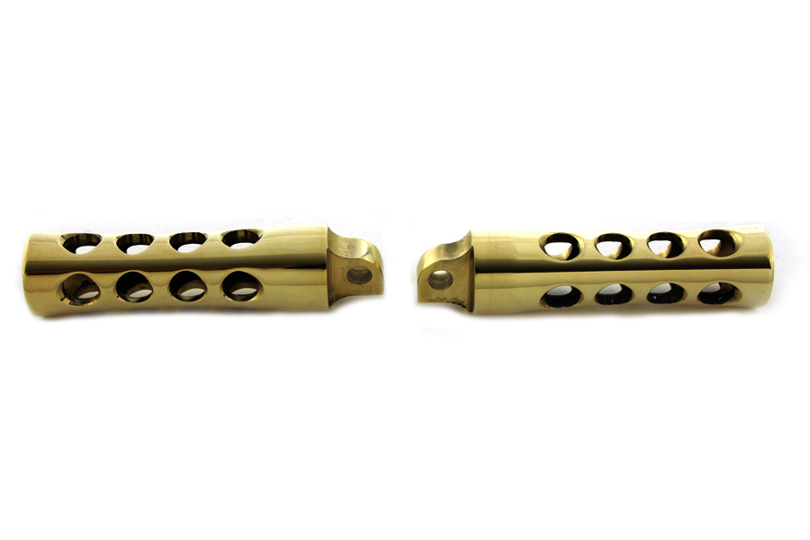 Brass Concave Footpeg Set for Female Mounting Block