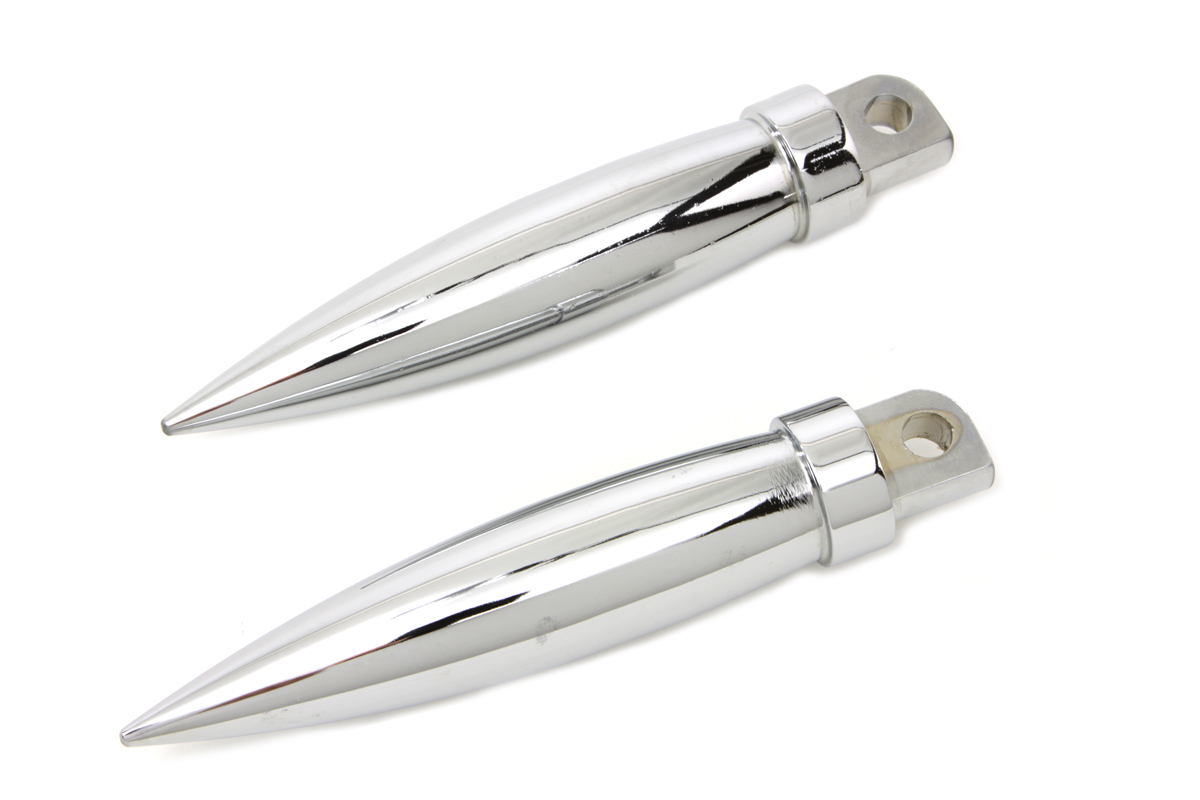 Chrome Spike Footpeg Set with Male Ends