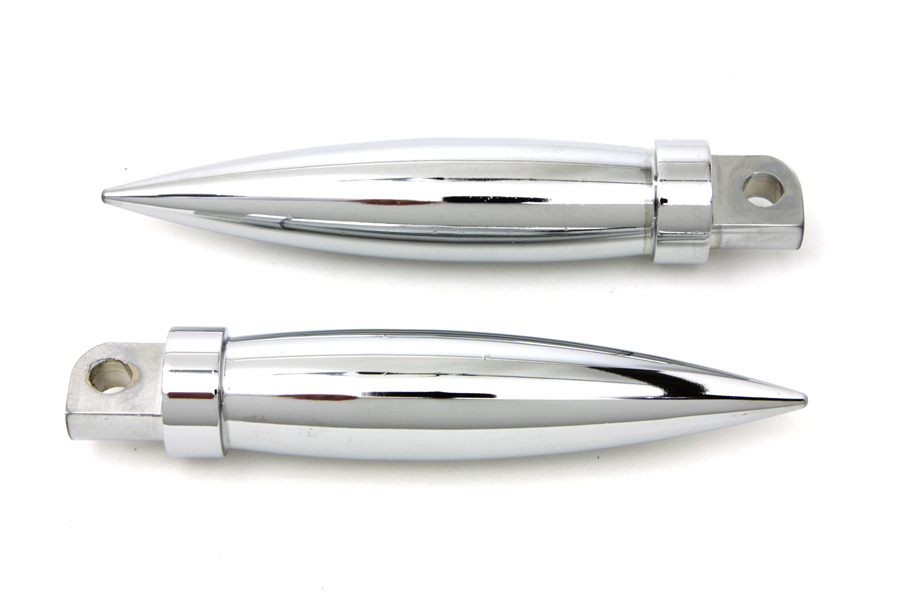 Chrome Spike Footpeg Set with Male Ends