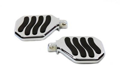 Chrome BILLET Wave Mini Bullet Floorboards for FLT Tour Glide