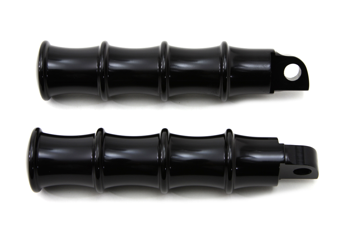Black FXST 1986-UP Softail Standard Tribal Style Footpeg Set