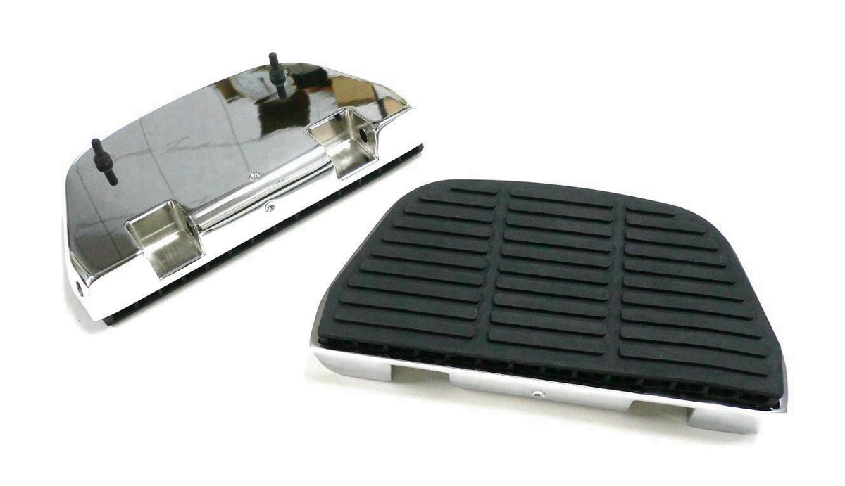 Chrome Block Rear Passenger Footboard Kit for 2000-UP Softails