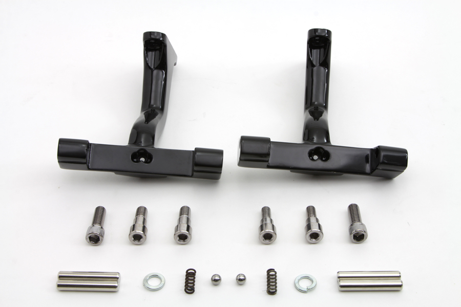 Black FLT 1997-UP Reduced Reach Passenger Footboard Mount Kit