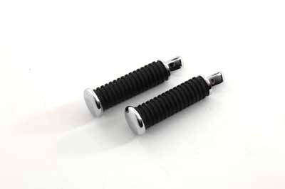 Chrome End Cap Foot Pegs Set for Big Twin & XL Sportster