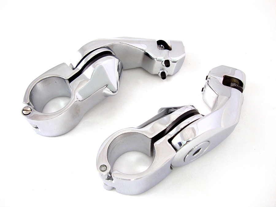 Chrome Short Angled Footpeg Mount Kit for FLT 1980-UP