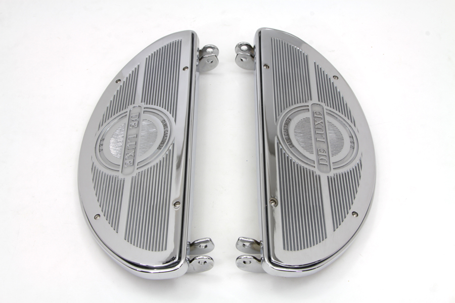 Chrome Replica Driver Half Moon Deluxe Footboard Set