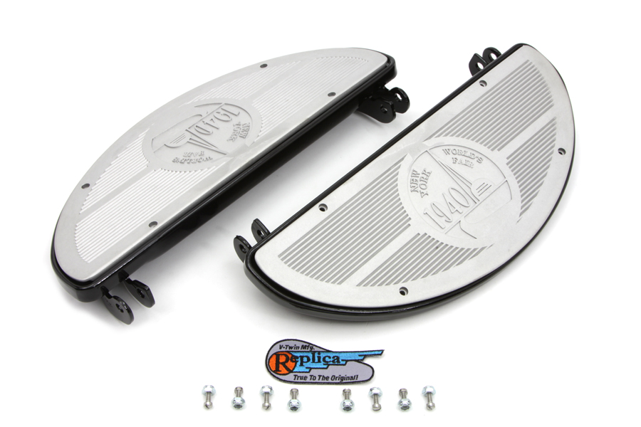 Black Replica Driver Half Moon Footboard Set w/ World's Fair Logo