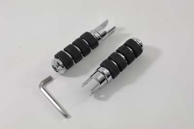 Chrome Iso Cats Paw Female Mount Hi-way Pegs for Harley & Customs