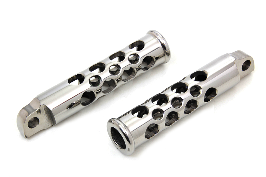 Swiss Cheese Style Footpeg Set Stainless Steel