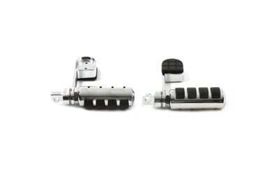 Chrome Slotted Stirrups Footrest Footpegs for Harley