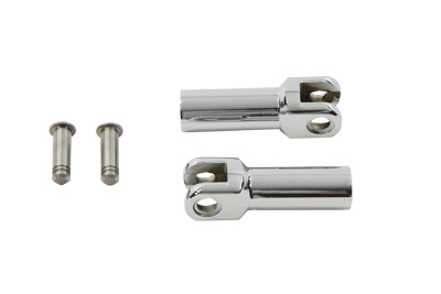 Chrome 2 inch Extended Footpeg Mounts for 2005-up Softail