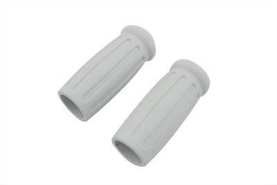 Replica White Short Stock Grips for 1935-1948 Harley Vintage Models