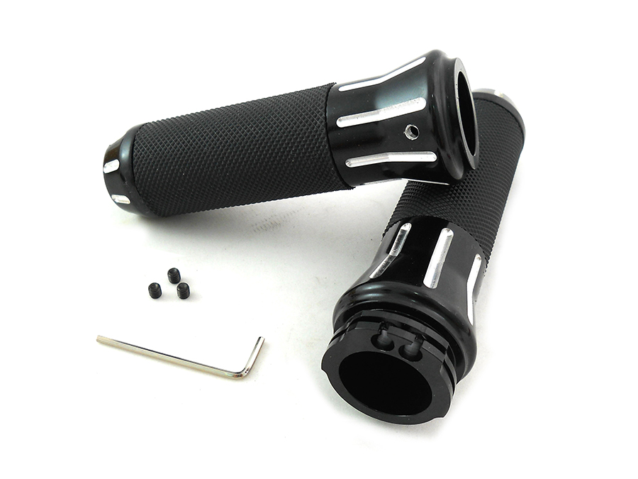 Black FXD 1982-2015 Stealth Tone Grip Set with Black End Caps