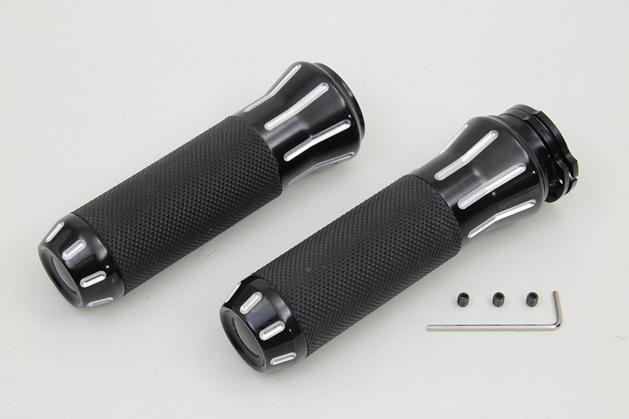 Black FXD 1982-2015 Stealth Tone Grip Set with Black End Caps